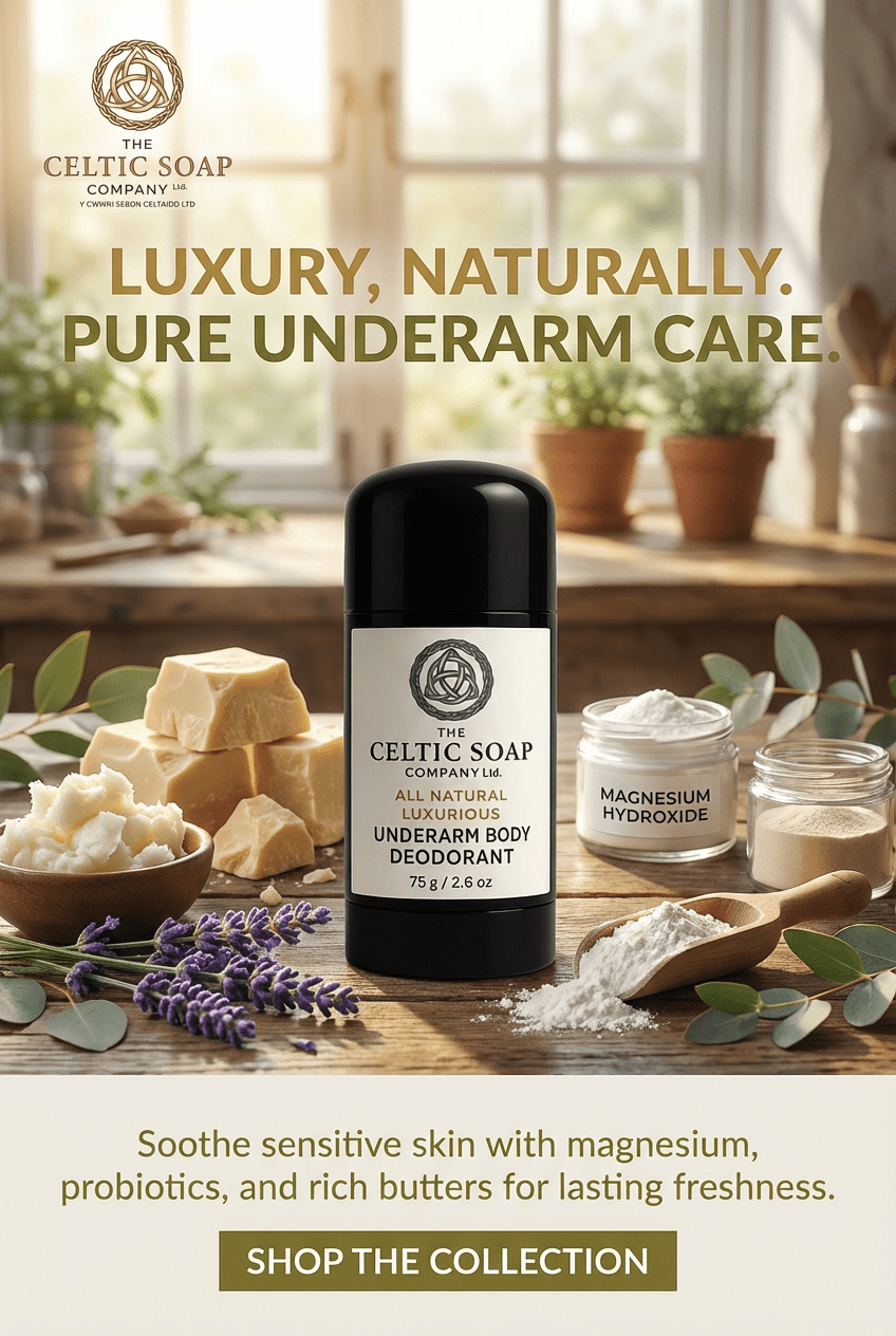 Natural Deodorant for Men – Choice of Scents - The Celtic Soap Company (Y Cwmni Sebon Celtaidd) Ltd.