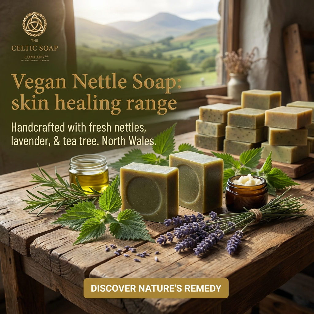 Vegan Nettle soap: skin healing range