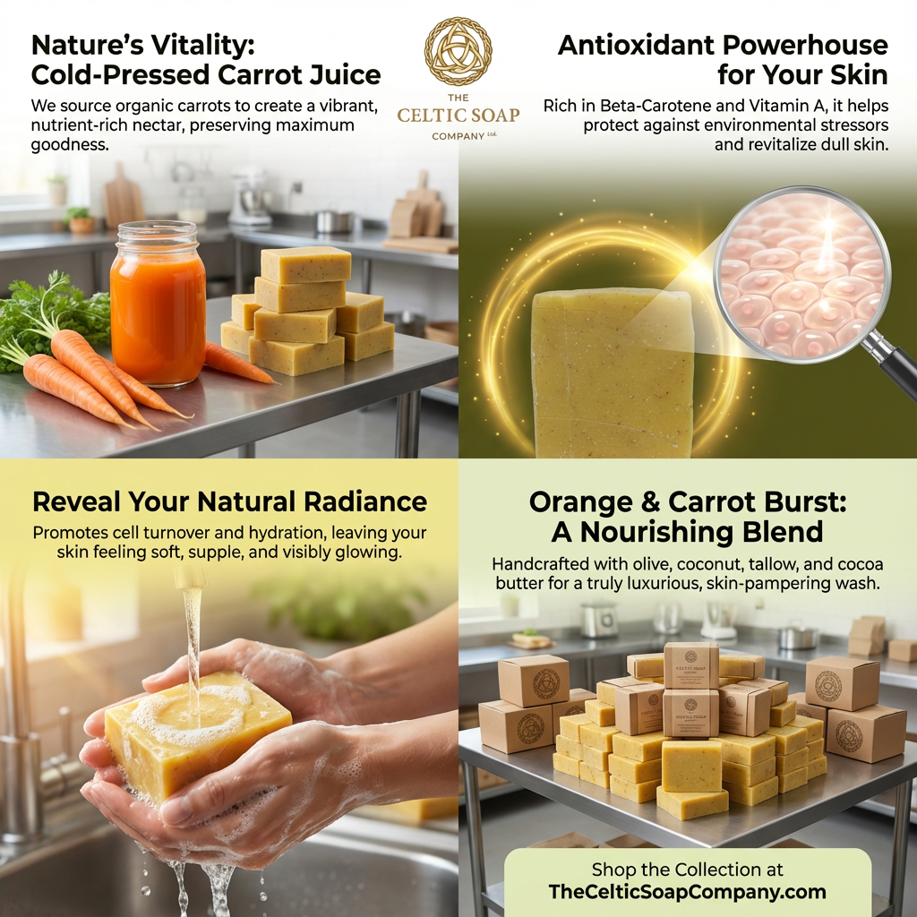 Orange and Carrot burst - a beautiful skin nourishing combination soap bar