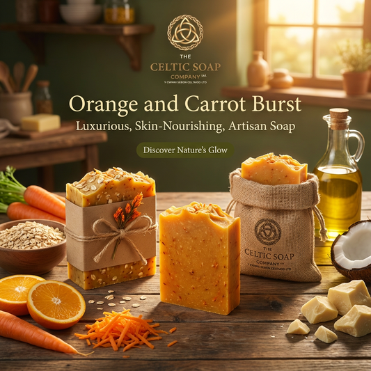 Orange and Carrot burst - a beautiful skin nourishing combination soap bar