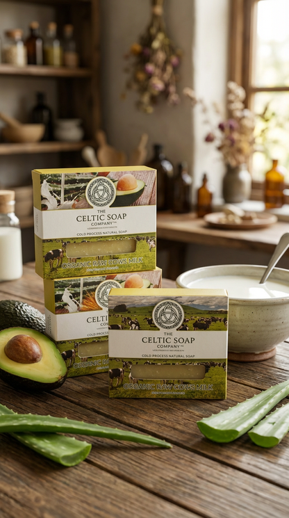 Organic Raw Cows milk infused with Aloe Vera and Avocado - a skin loving soap bar