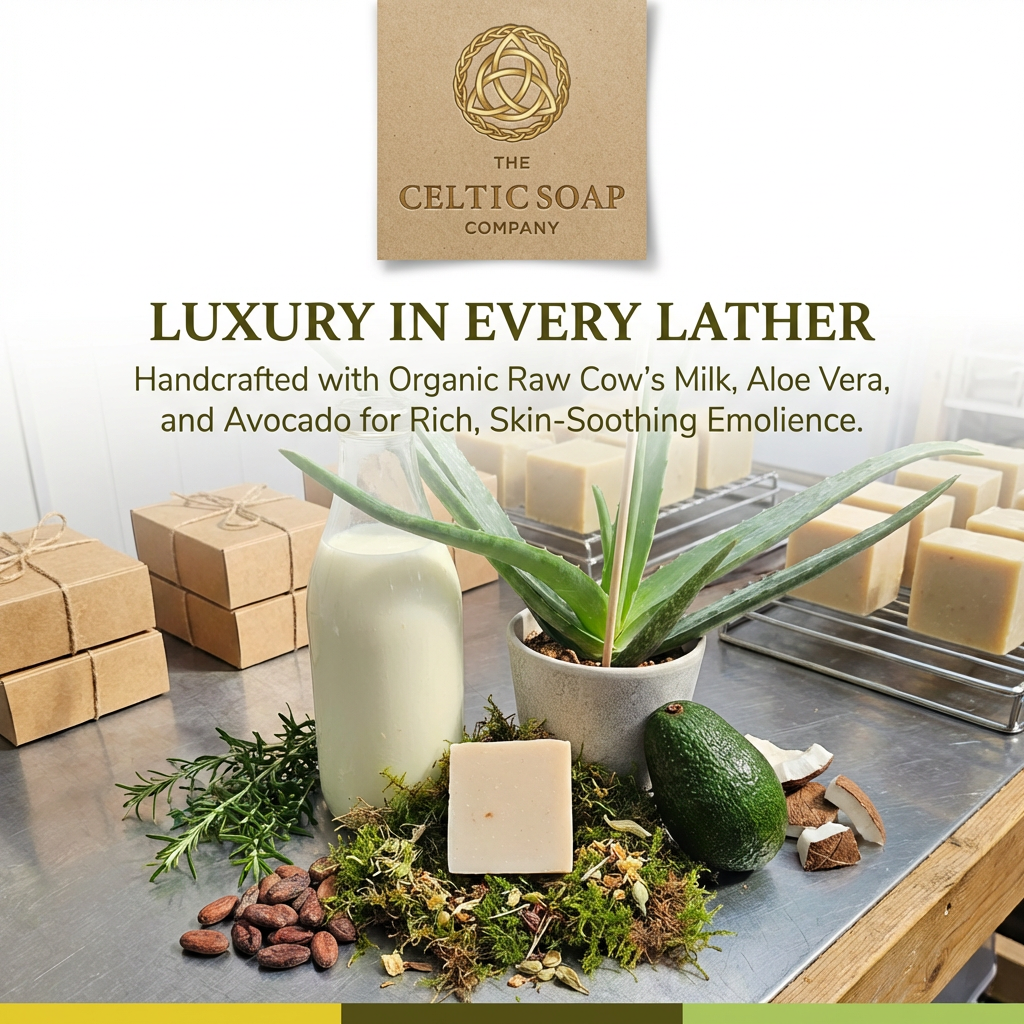 Organic Raw Cows milk infused with Aloe Vera and Avocado - a skin loving soap bar