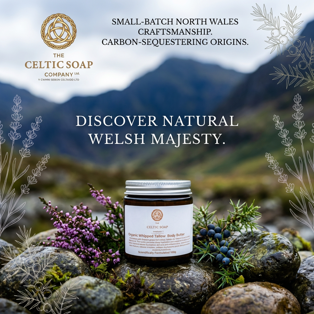 Whipped Organic Tallow body butter 100g amber glass jar.