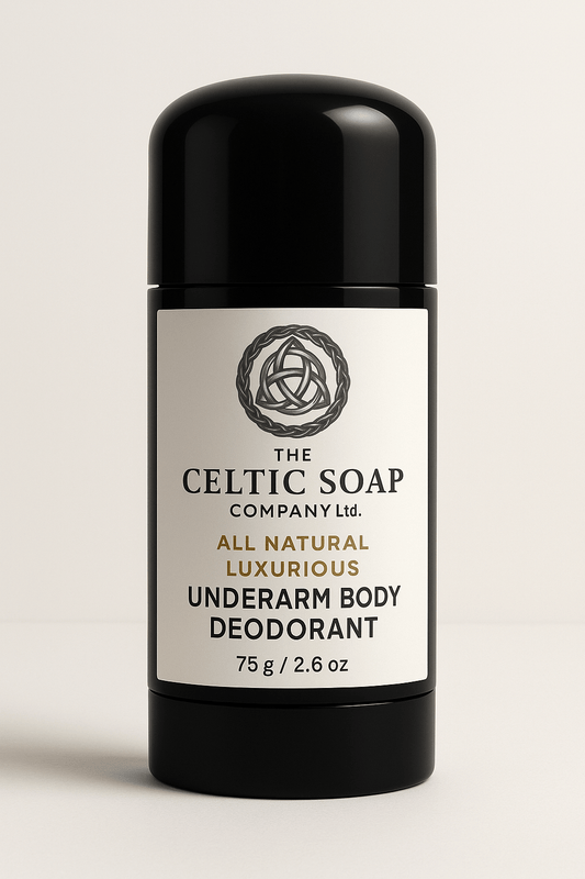 Natural Luxurious Male Underarm Body Deodorant with a variety of scents or essential oil.