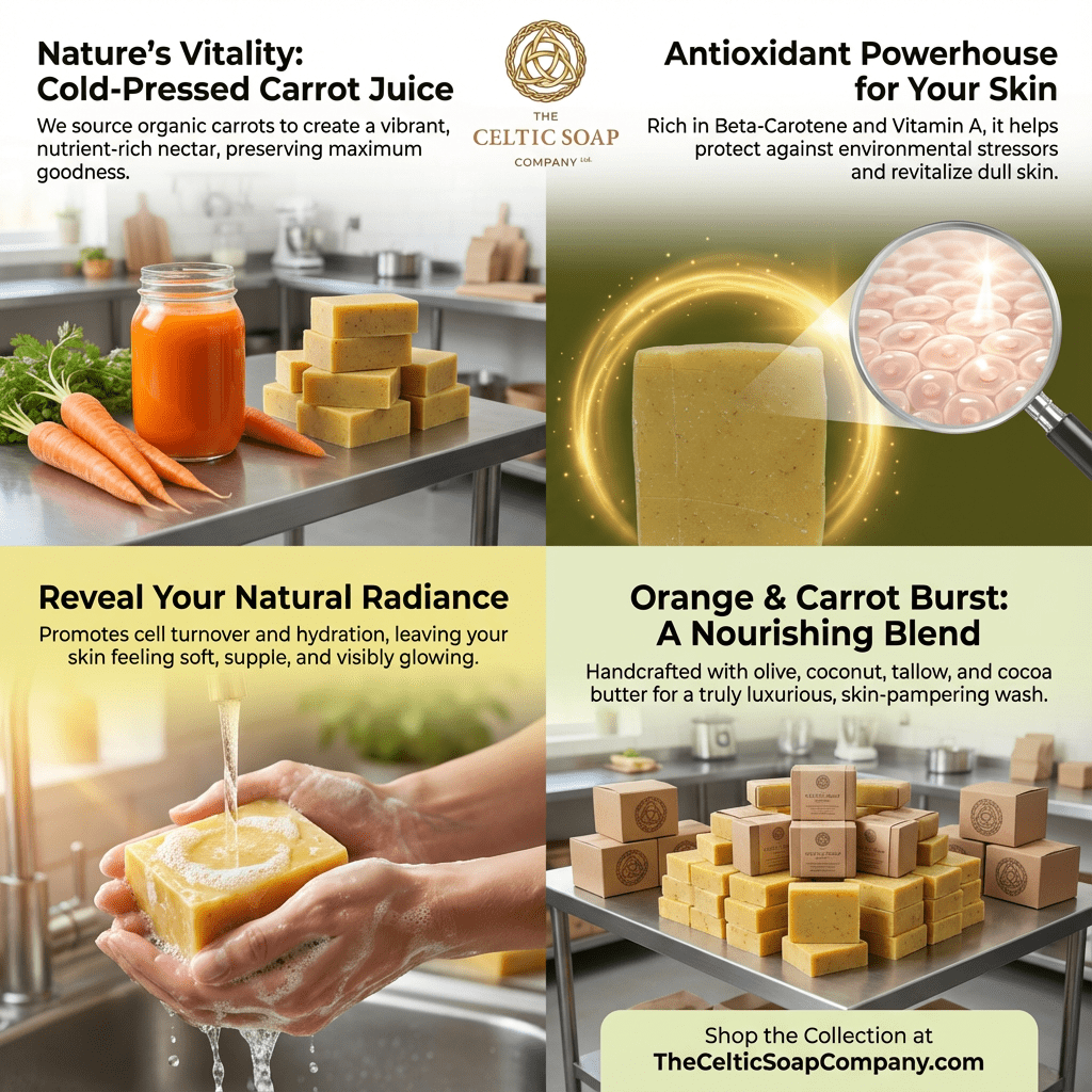 Orange and Carrot burst - a beautiful skin nourishing combination soap bar -
