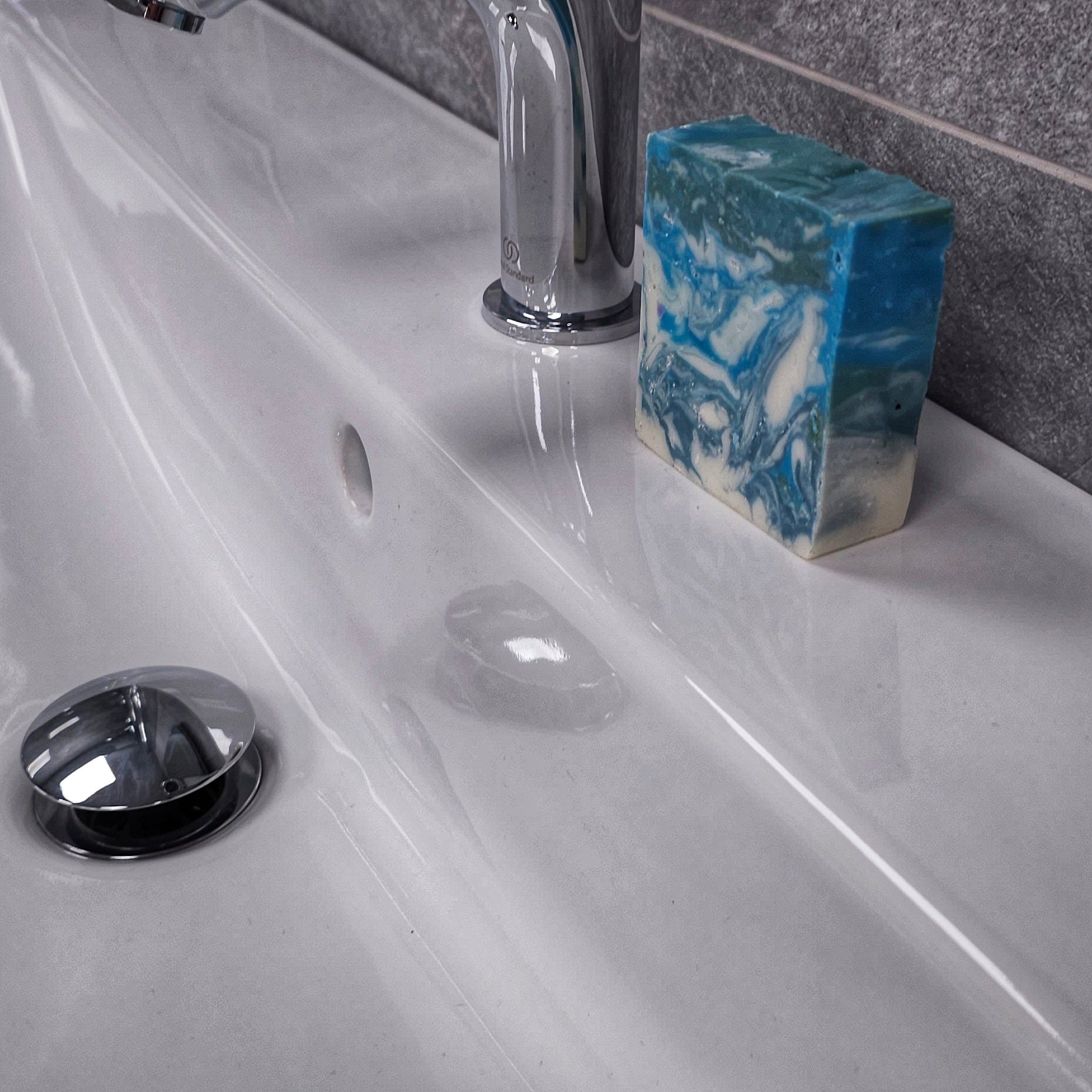 The Menai Strait - a soap bar consisting of ground oyster shell, supplemented with Halen Môn sea salt - The Celtic Soap Company (Y Cwmni Sebon Celtaidd) Ltd.