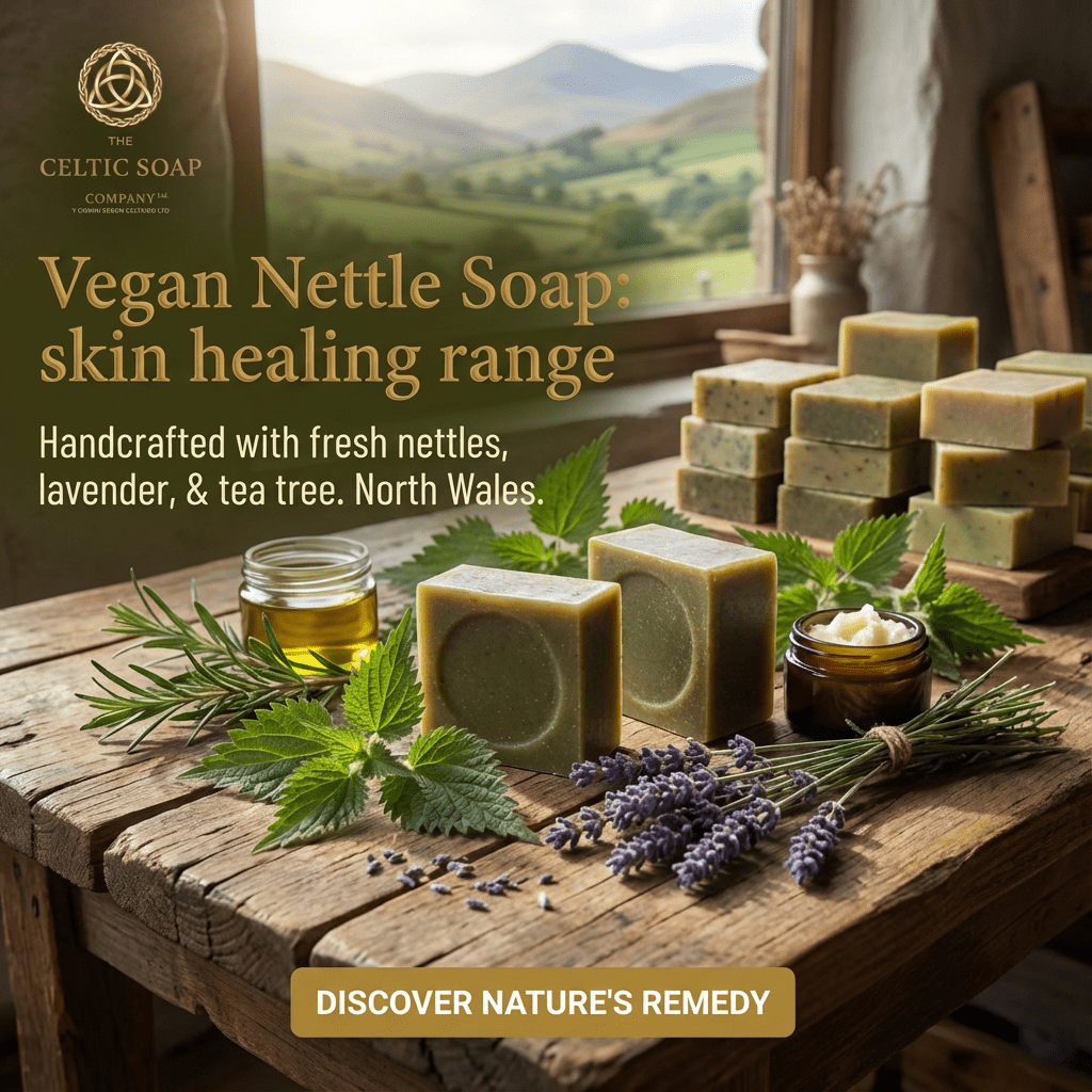 Vegan Nettle soap: skin healing range -